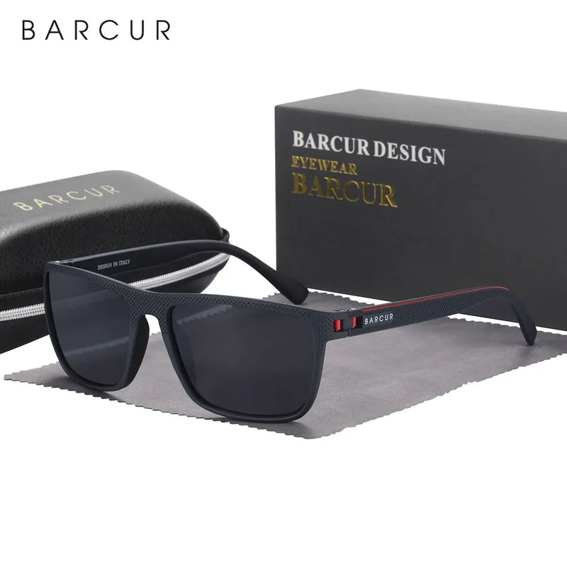 BARCUR Design TR90 Polarized Sunglasses for Men and Women UVAB Protection