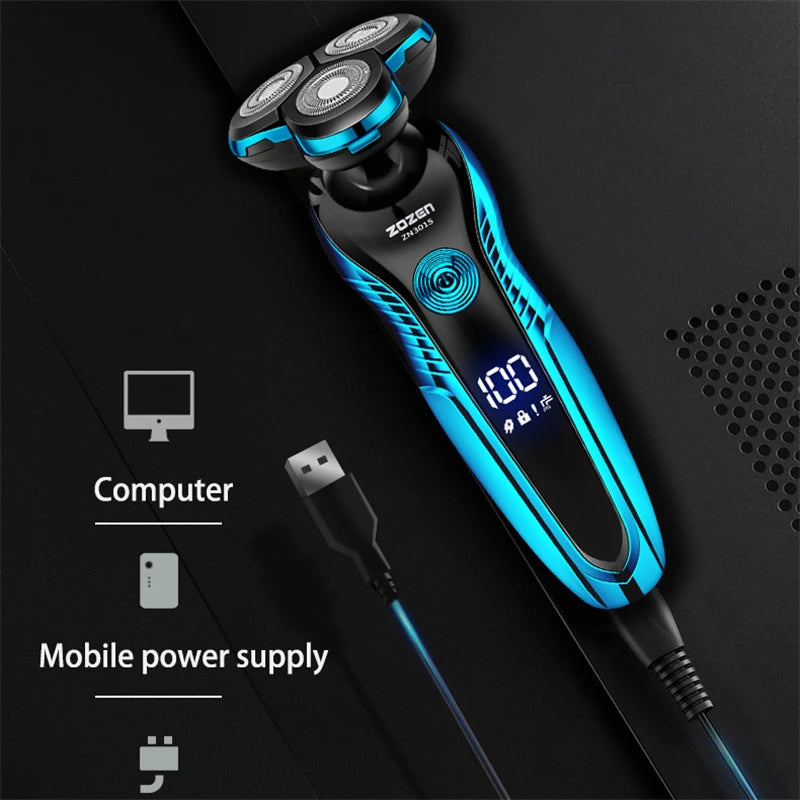 Rechargeable washable electric shaver