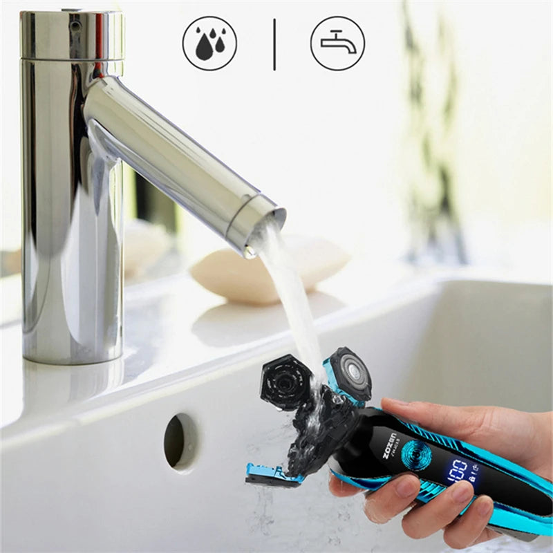 Rechargeable washable electric shaver