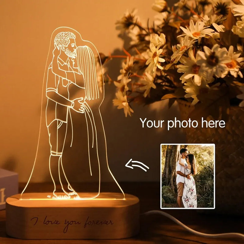 Lâmpada de foto personalizada 3D