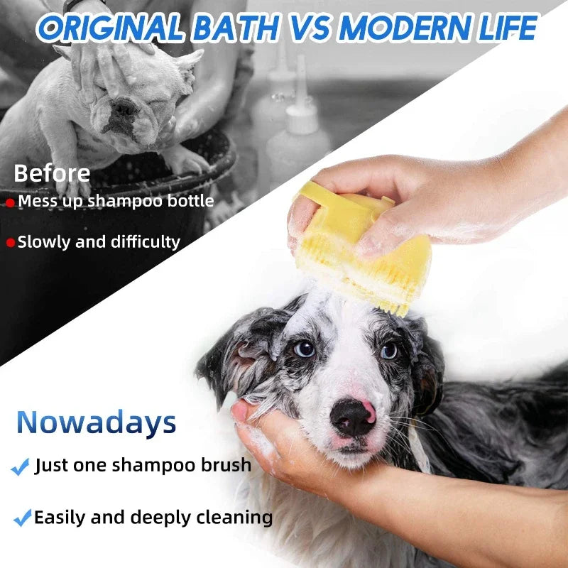 Pet Dog and Cat Shampoo Brush