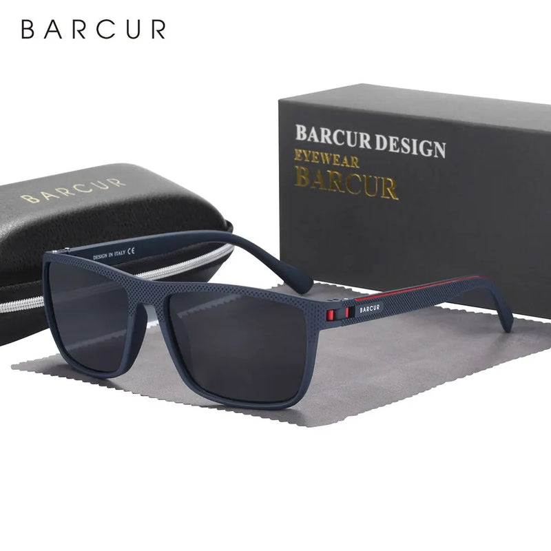 BARCUR Design TR90 Polarized Sunglasses for Men and Women UVAB Protection