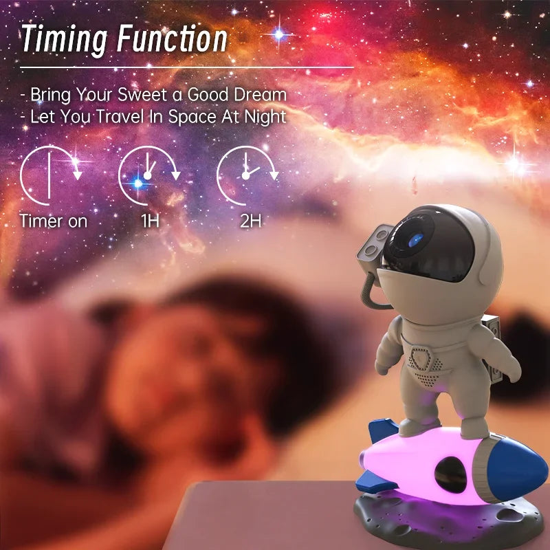 Astronaut Rocket Projector Galaxy Night Light Sucesso