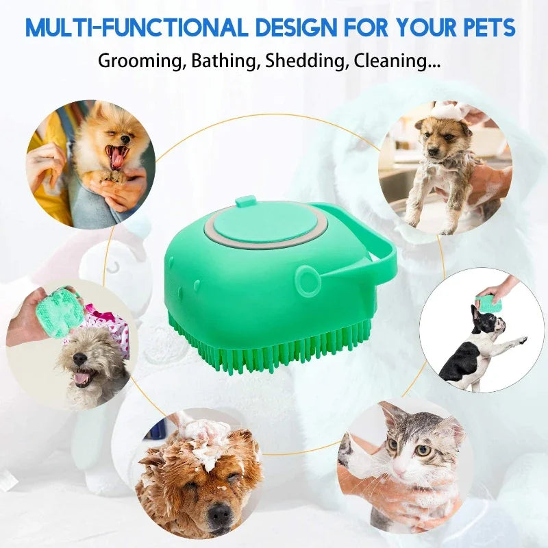 Pet Dog and Cat Shampoo Brush