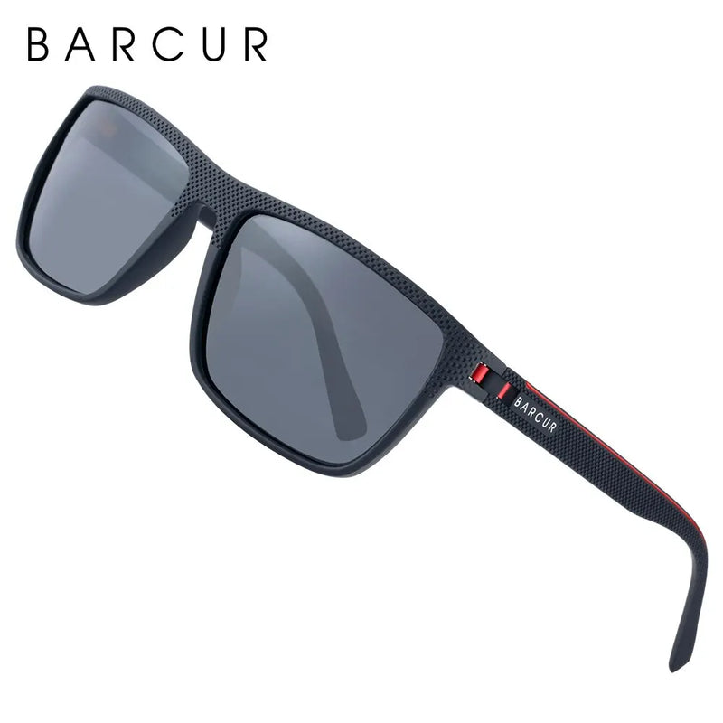 BARCUR Design TR90 Polarized Sunglasses for Men and Women UVAB Protection